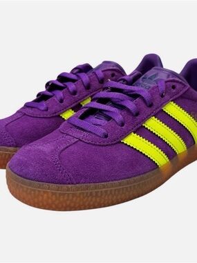 Adidas Originals Gazelle C Purple Solar Yellow Shoes